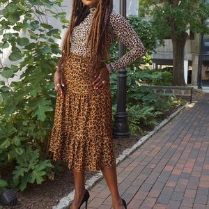 Leopard print skirt
